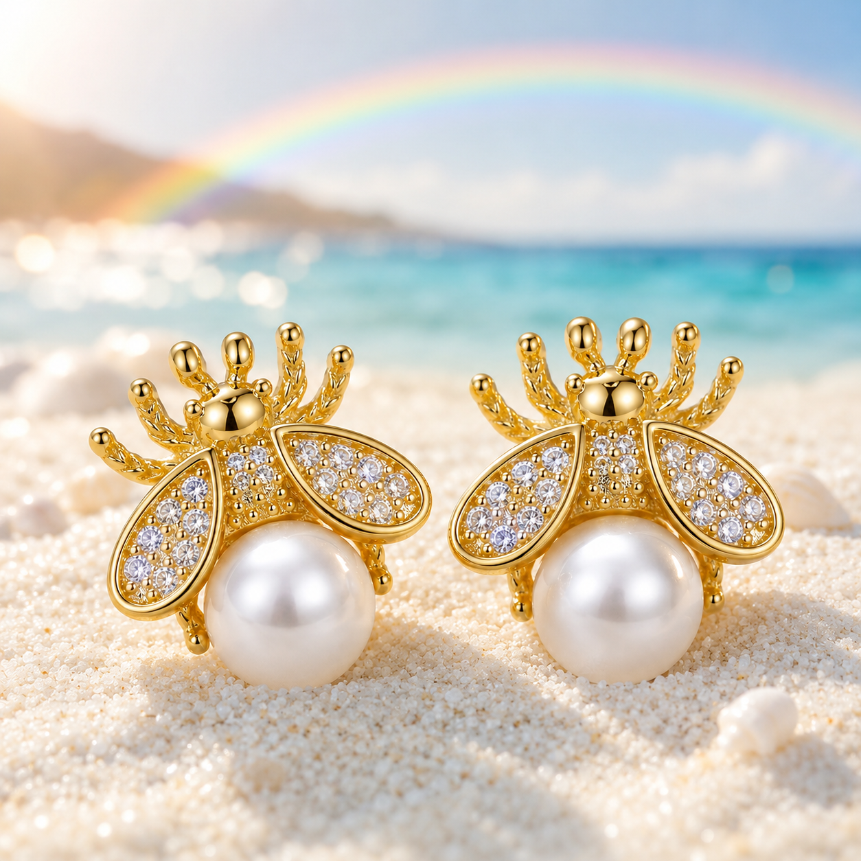 Bee Series | Future Pearl Stud Earrings