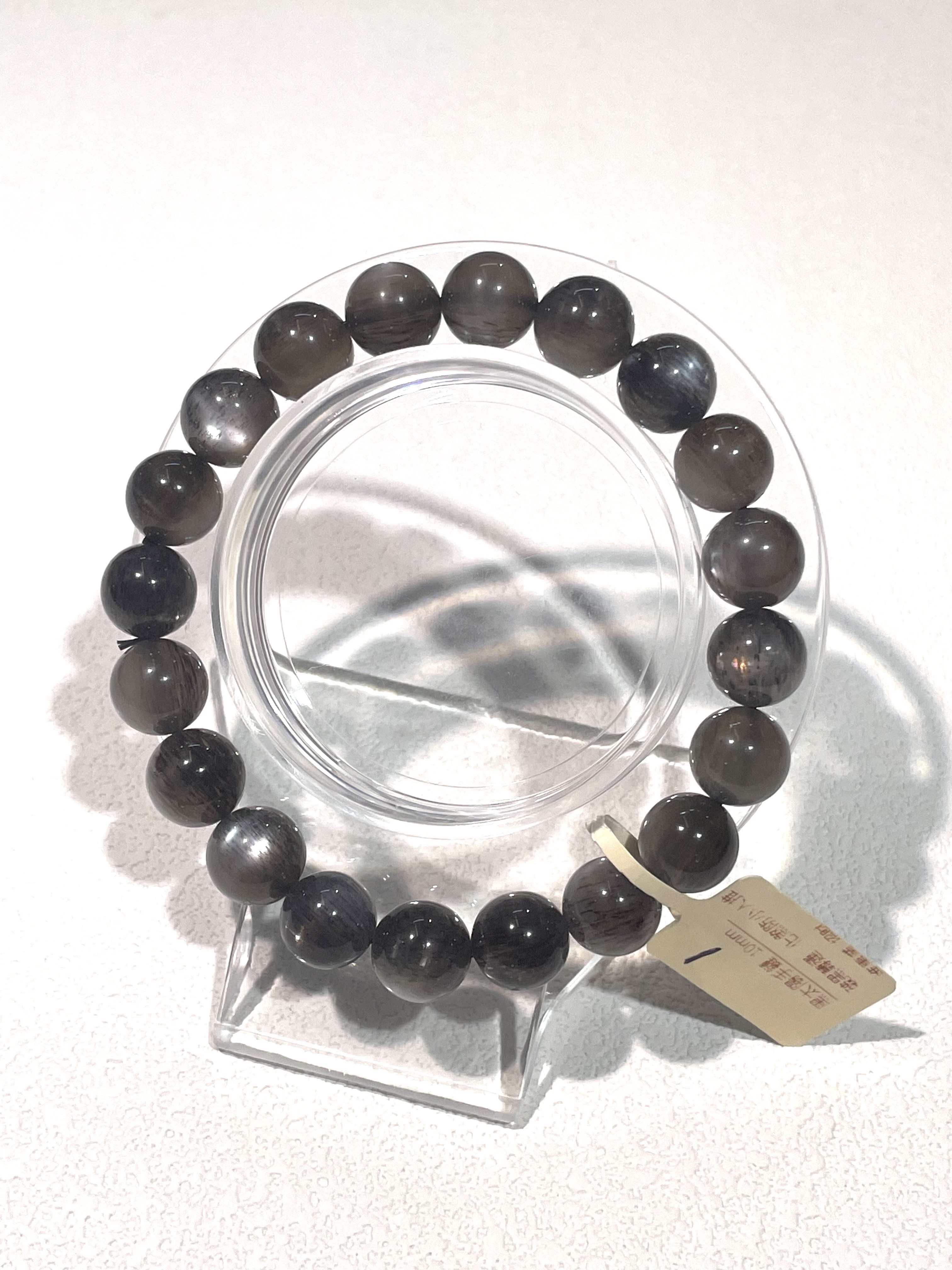 (現貨)黑太陽手鏈 10mm (3966)