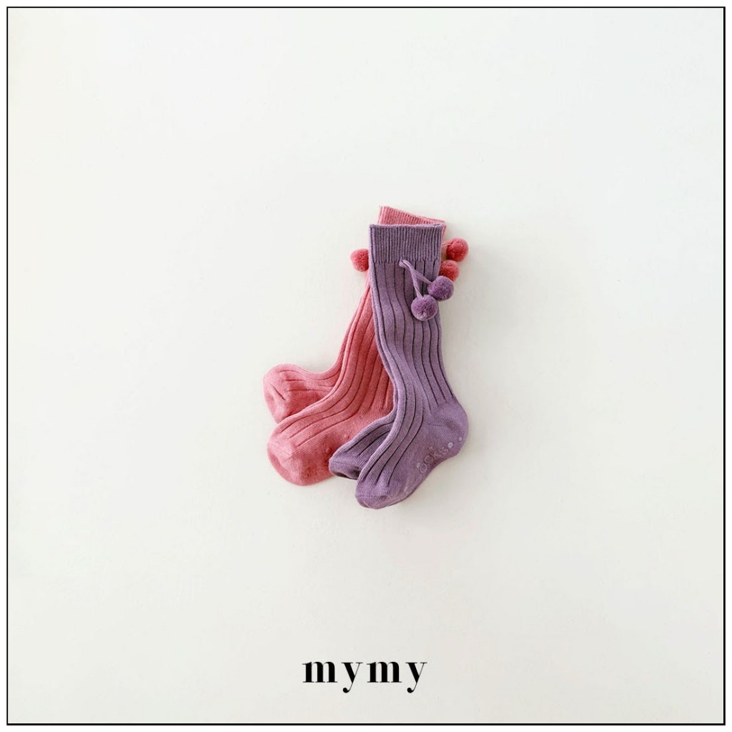 正韓秋Mysocks  可可愛愛雪球襪(兩入一組)
