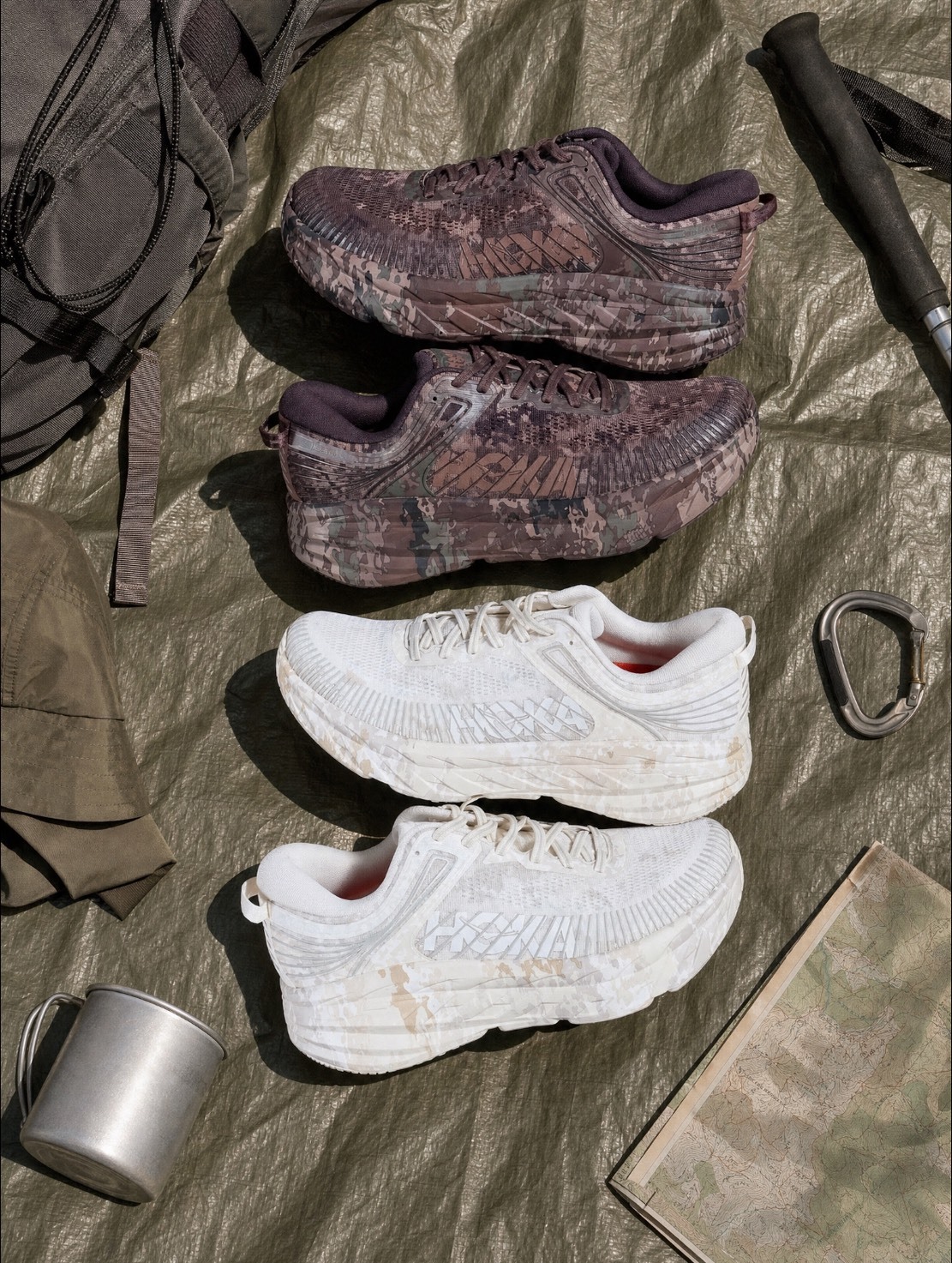 【APAIR】預購 Hoka one one Beams Bondi 7 復古跑鞋 咖棕 米白 兩色 1183211-CCKB 1183211-TLF