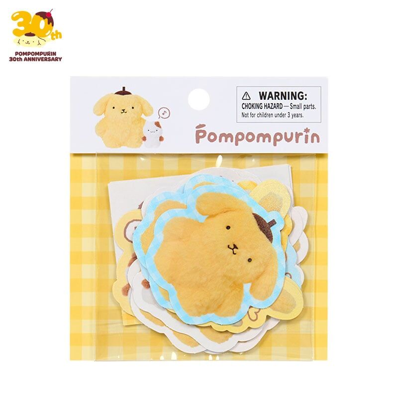 日本 Sanrio Pom Pom Purin 布甸狗 30周年 復刻初代系列 貼紙