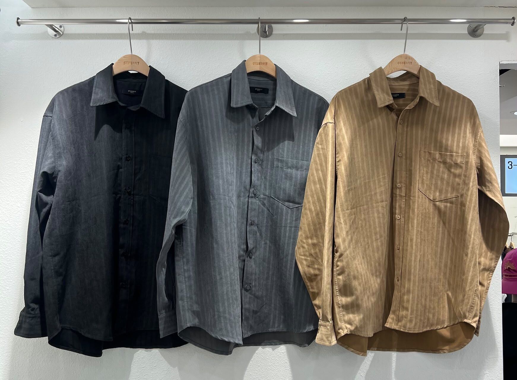 直紋長袖恤衫 OTHERFIT-042S
