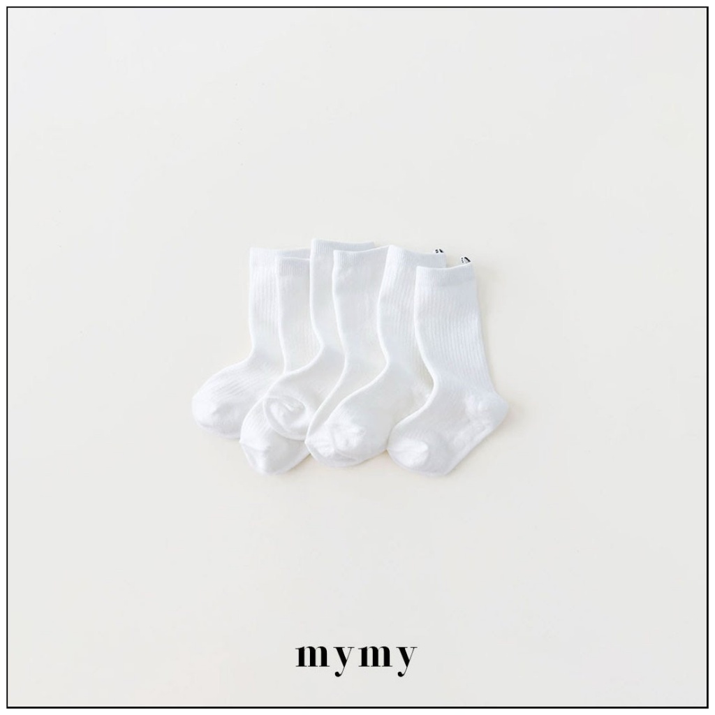 正韓秋Mysocks 總是需要白色學生襪(三入一組)