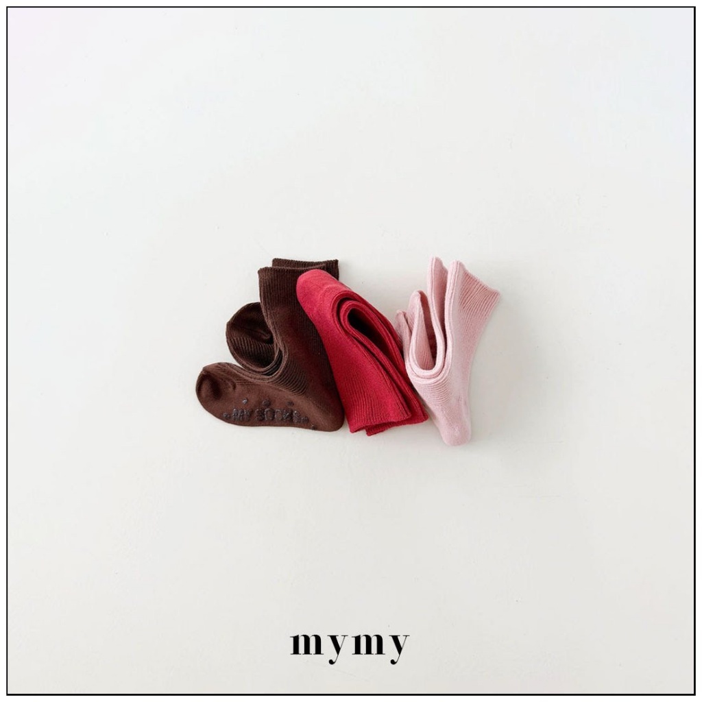 正韓秋Mysocks 飽和色系日常襪(三入一組)