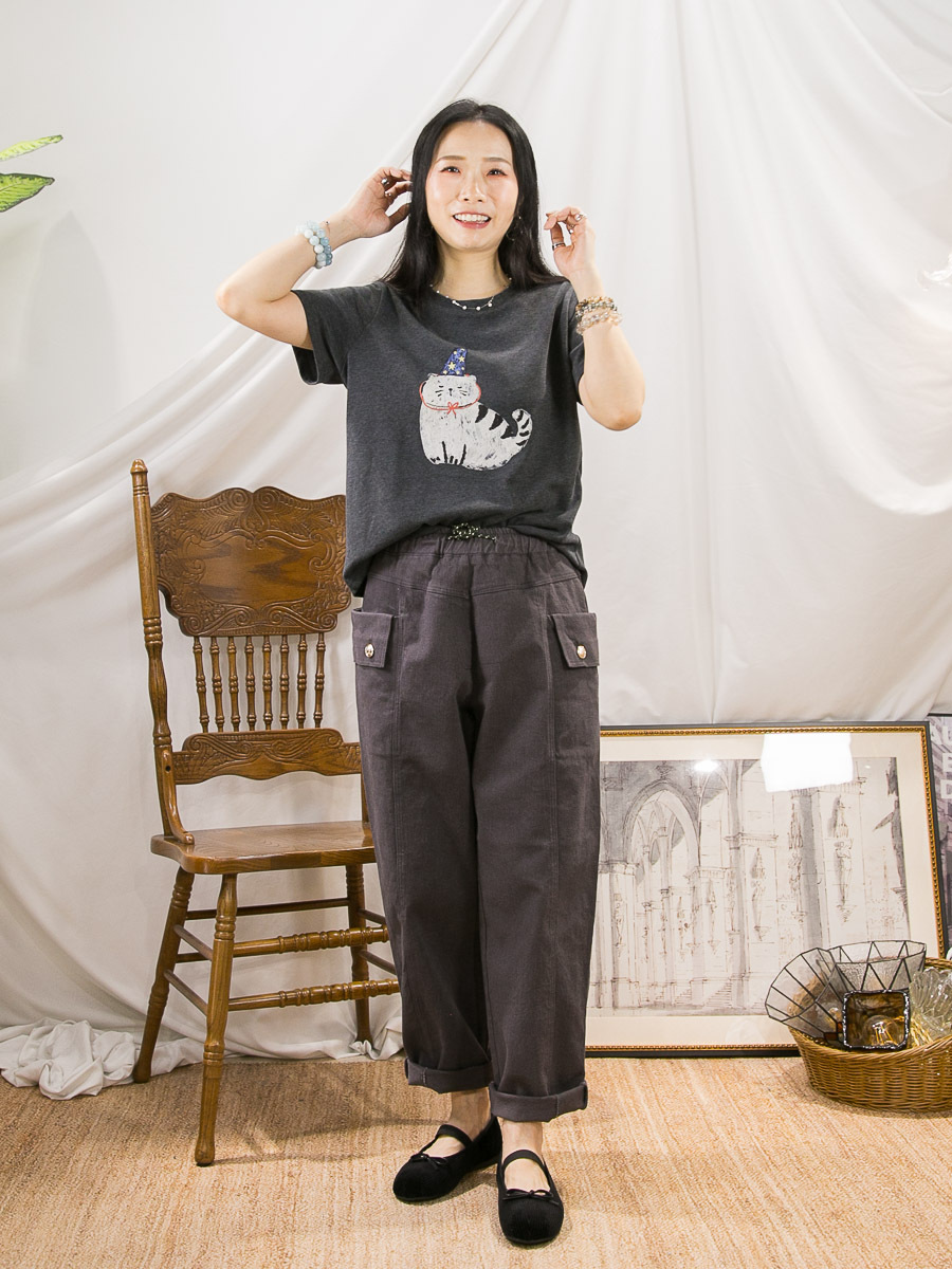 圖案PRINT．COTTON料TOP
