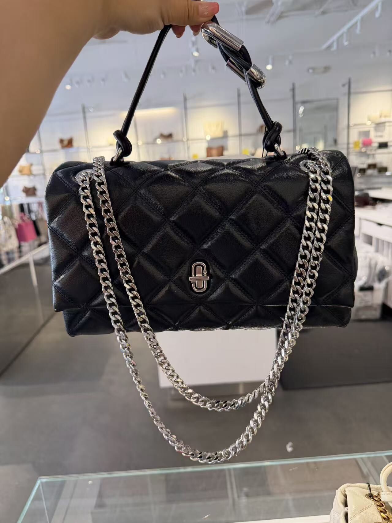 【直播】Marc Jacobs LX082789 The Quilted Dual Convertible 菱格紋翻蓋鏈條包