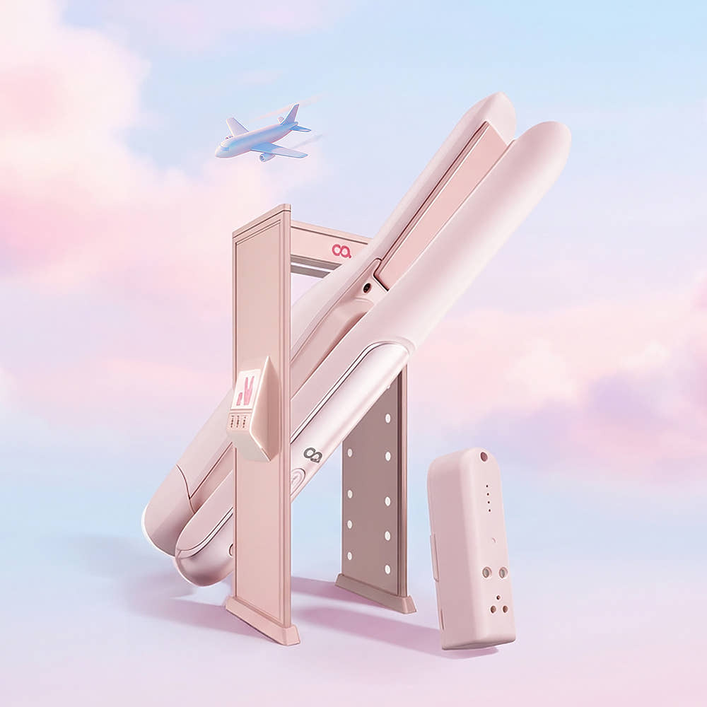 OA 無線離子直髮夾｜可拆卸電池｜可登機 (Pink 粉色)