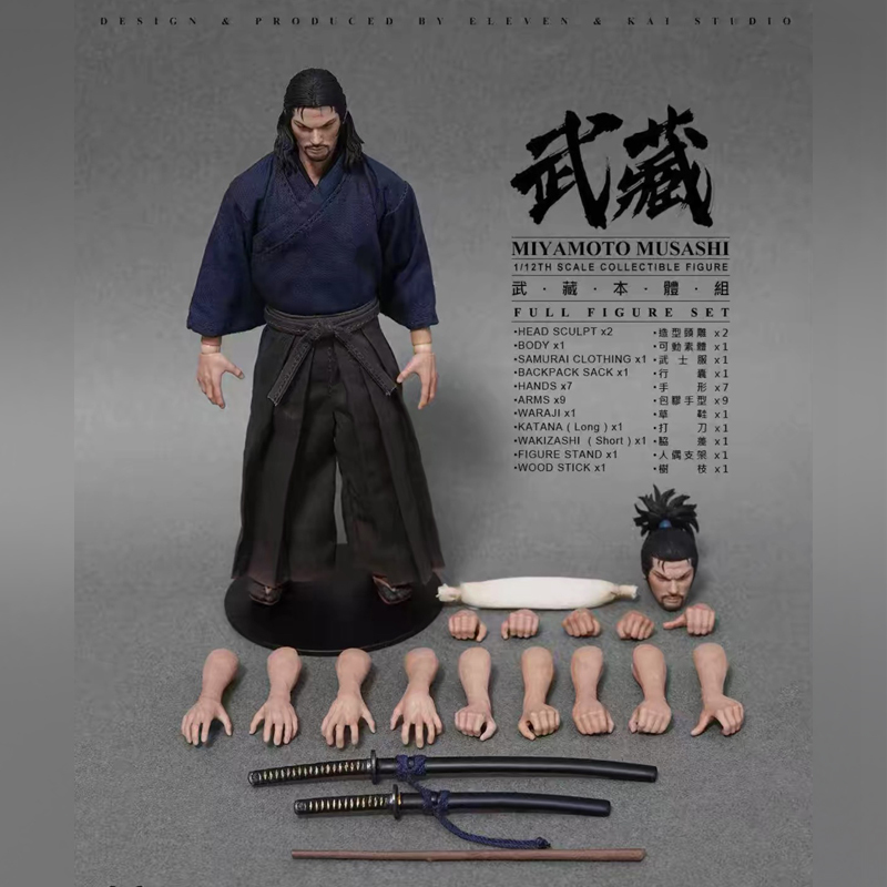 (Pre-Order) eleven X Kai studios 1/12 Musashi Miyamoto Collectible Figure