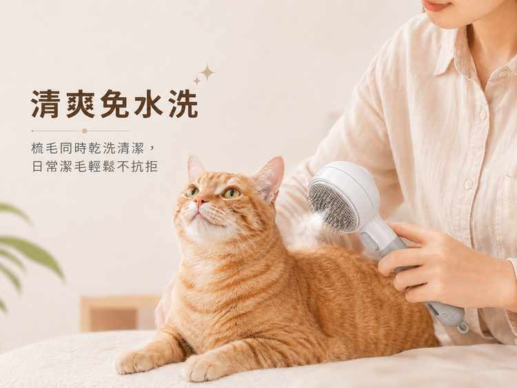 免水洗貓咪梳毛刷梳毛輕潔一隻搞定