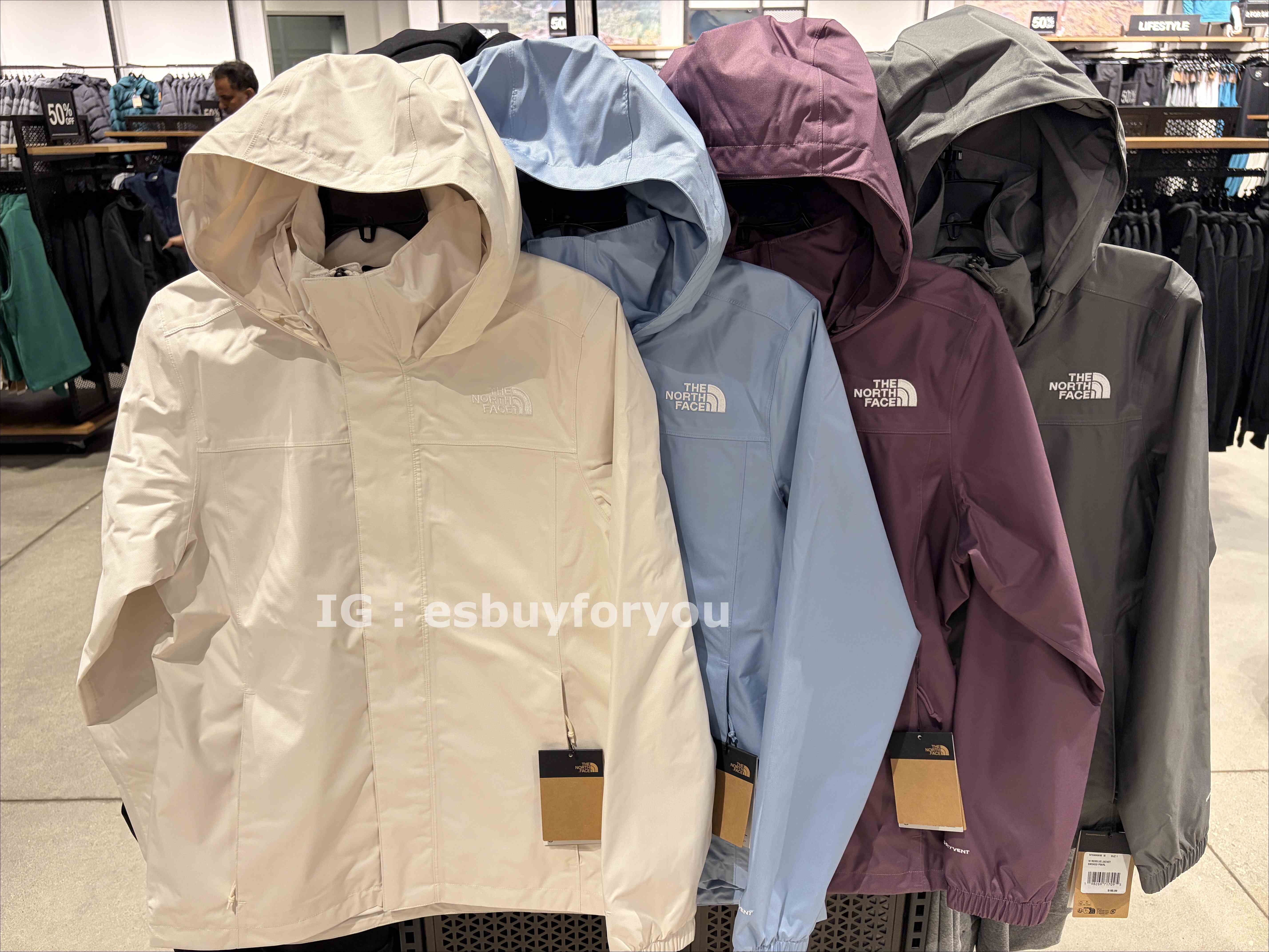THE NORTH FACE 女款 刺繡標 Dryvent面料 防風 防潑水 硬挺 連帽 風衣外套 (帽子可收納)