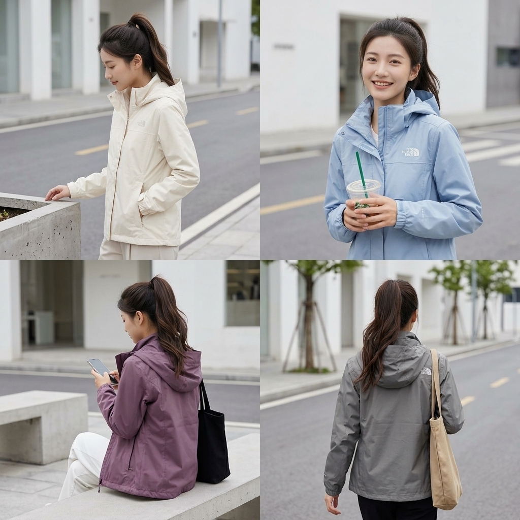 THE NORTH FACE 女款 刺繡標 Dryvent面料 防風 防潑水 硬挺 連帽 風衣外套 (帽子可收納)