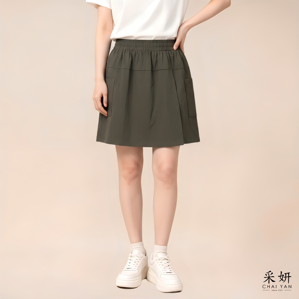 透氣速乾休閒裙褲