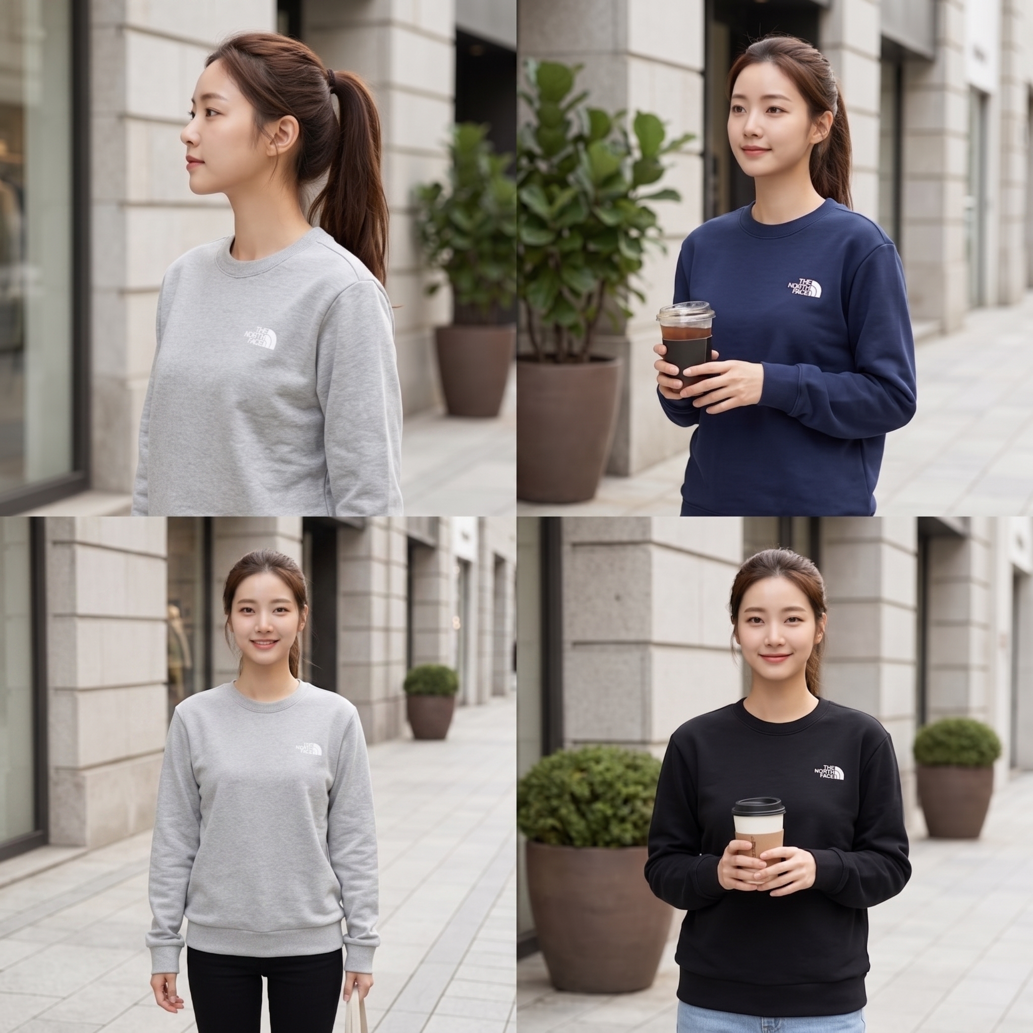 THE NORTH FACE 女大人 經典小標 刷毛 大學TEE (3色)