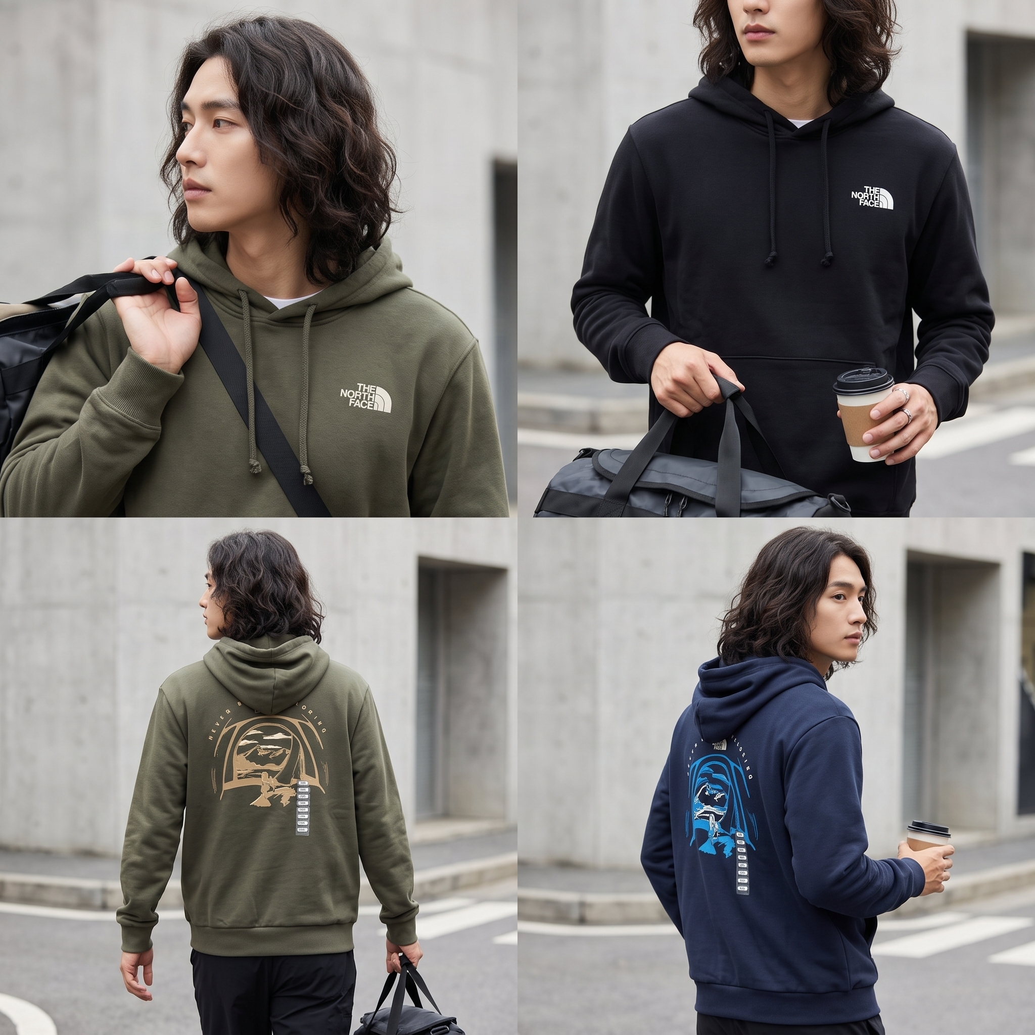 THE NORTH FACE 男大人 露營系列 正反圖 刷毛 帽TEE (3色)