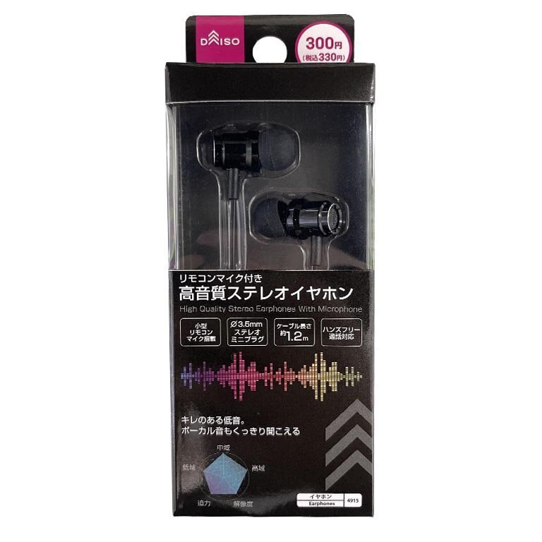 高音質立體聲線控耳機/黑 3.5mm