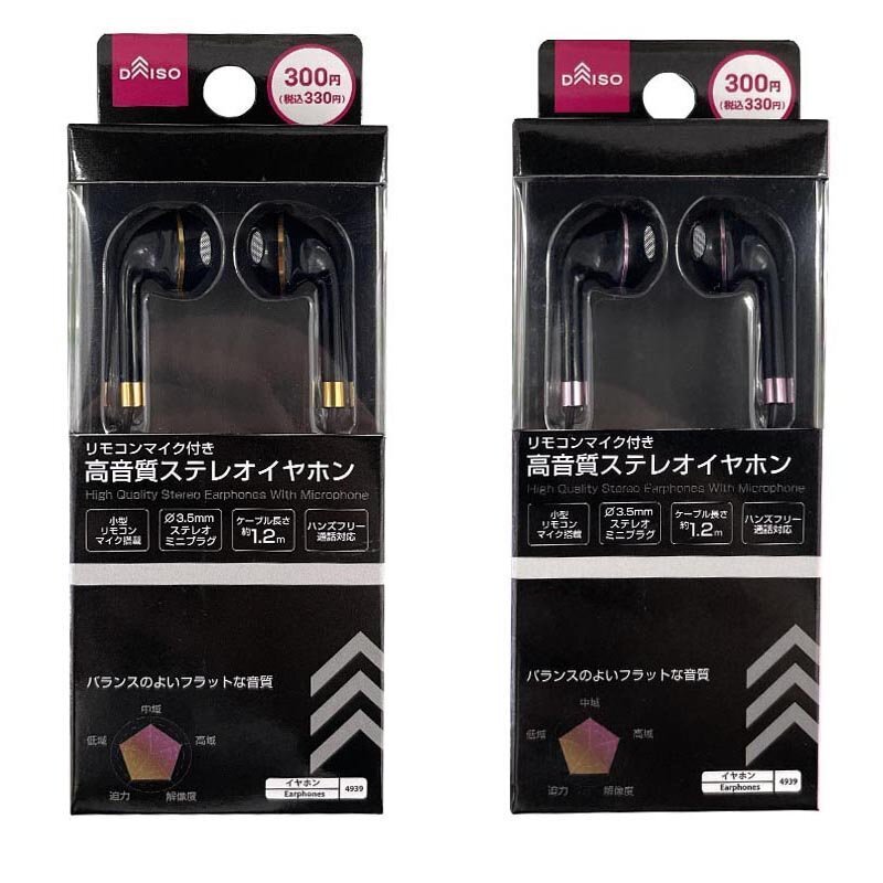 高音質立體聲線控耳機/黑金、黑粉 3.5mm