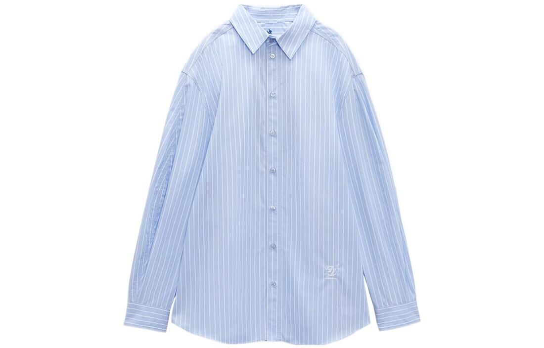 【代購】ADER ERROR X ZARA Ader Error X Zara Shirts Unisex Blue Lapel Moderate Other 2006631104