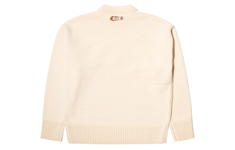 【代購】ADER ERROR Sweaters Unisex Ecru Crew Neck Moderate Other BTAFWLK21IV
