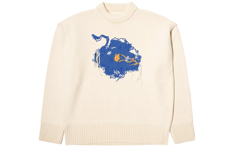 【代購】ADER ERROR Sweaters Unisex Ecru Crew Neck Moderate Other BTAFWLK21IV