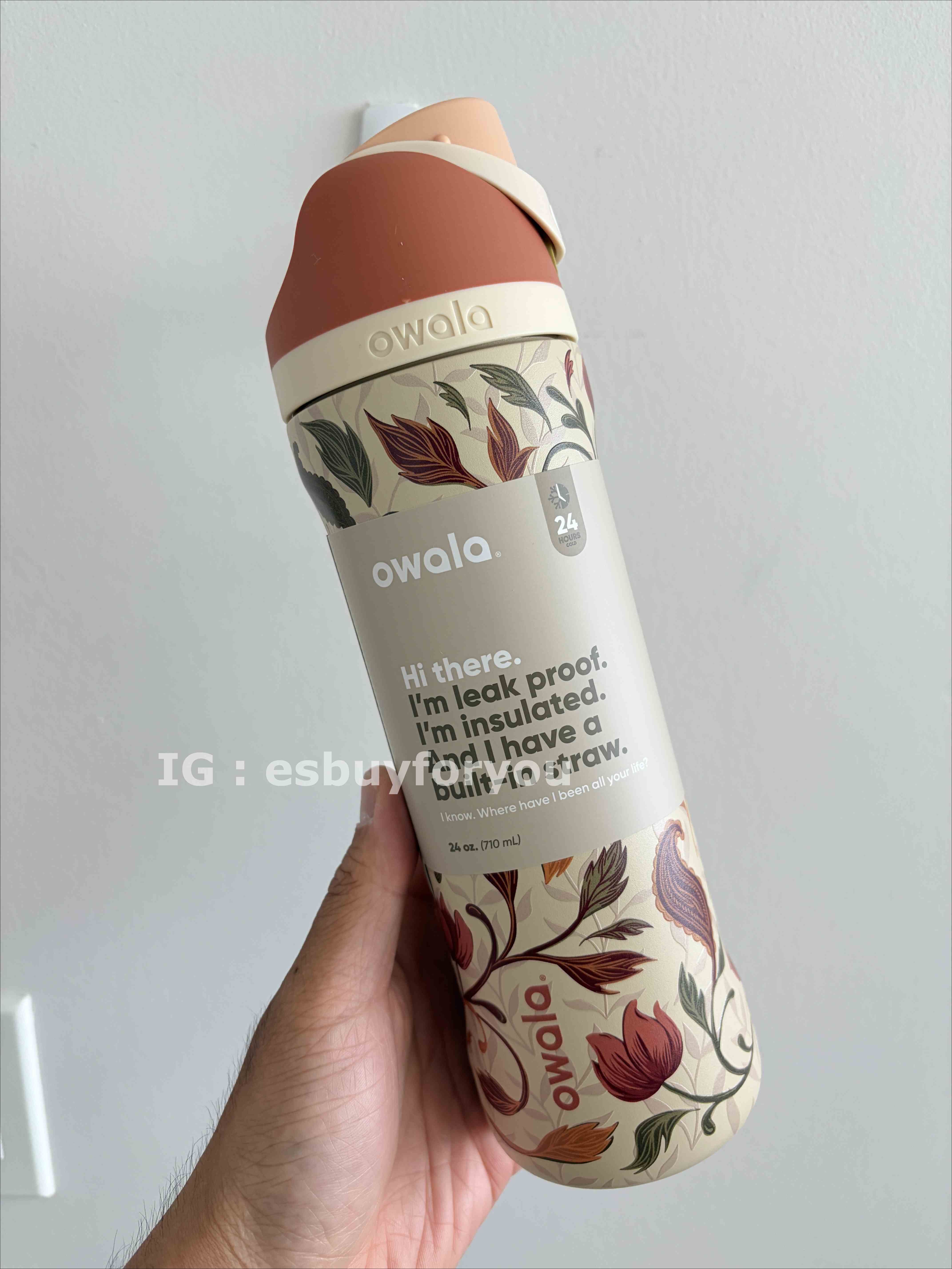 【限時】Owala  (24oz 710ml) 造型圖案 不鏽鋼 FreeSip 水壺 (內有吸管)