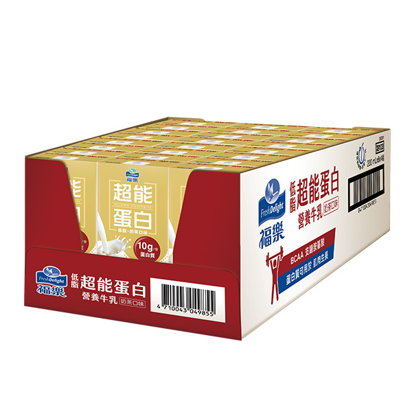 福樂 超能蛋白營養牛乳奶茶口味200mlX24瓶