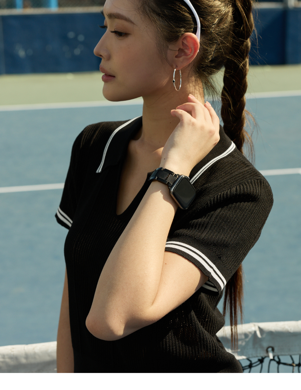 Apple Watch 硬漢粗獷霧面錶帶（黑色）