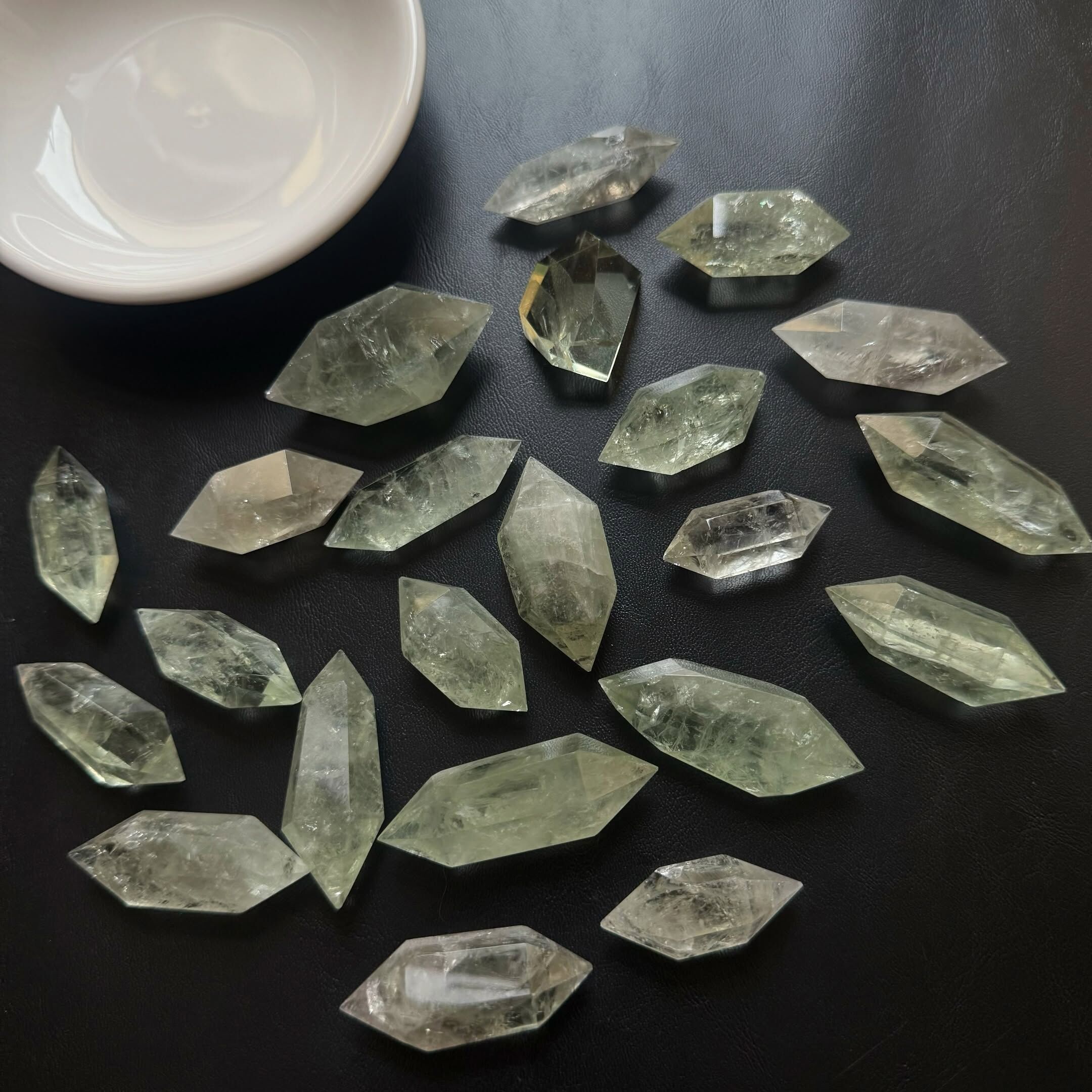 [原石] 綠水晶 雙尖