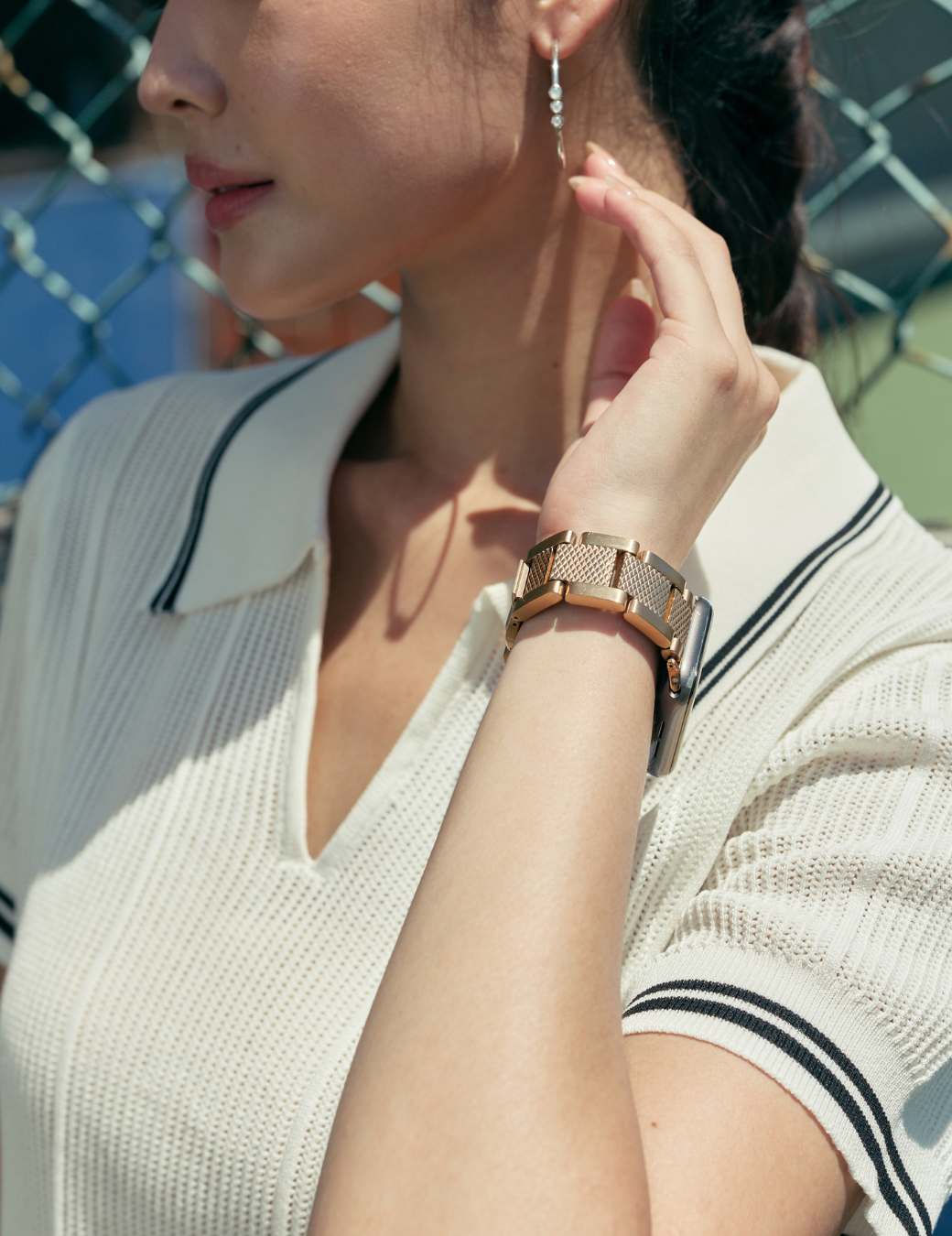 Apple Watch 硬漢粗獷霧面錶帶（玫瑰金）