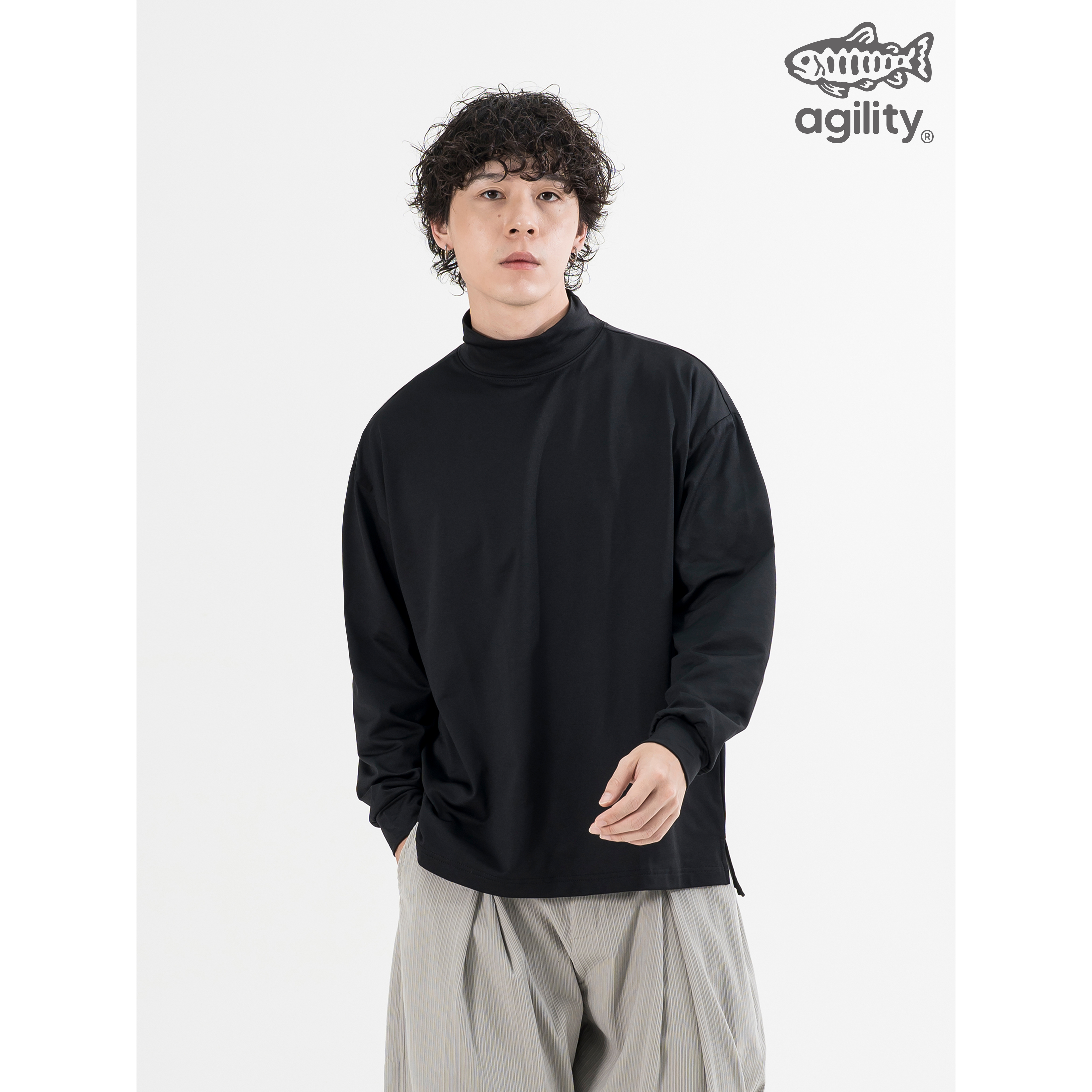 AGILITY OTTER-TECH Turtleneck LS Tee 小水獺 中高領 長袖Tee [A-OT2]