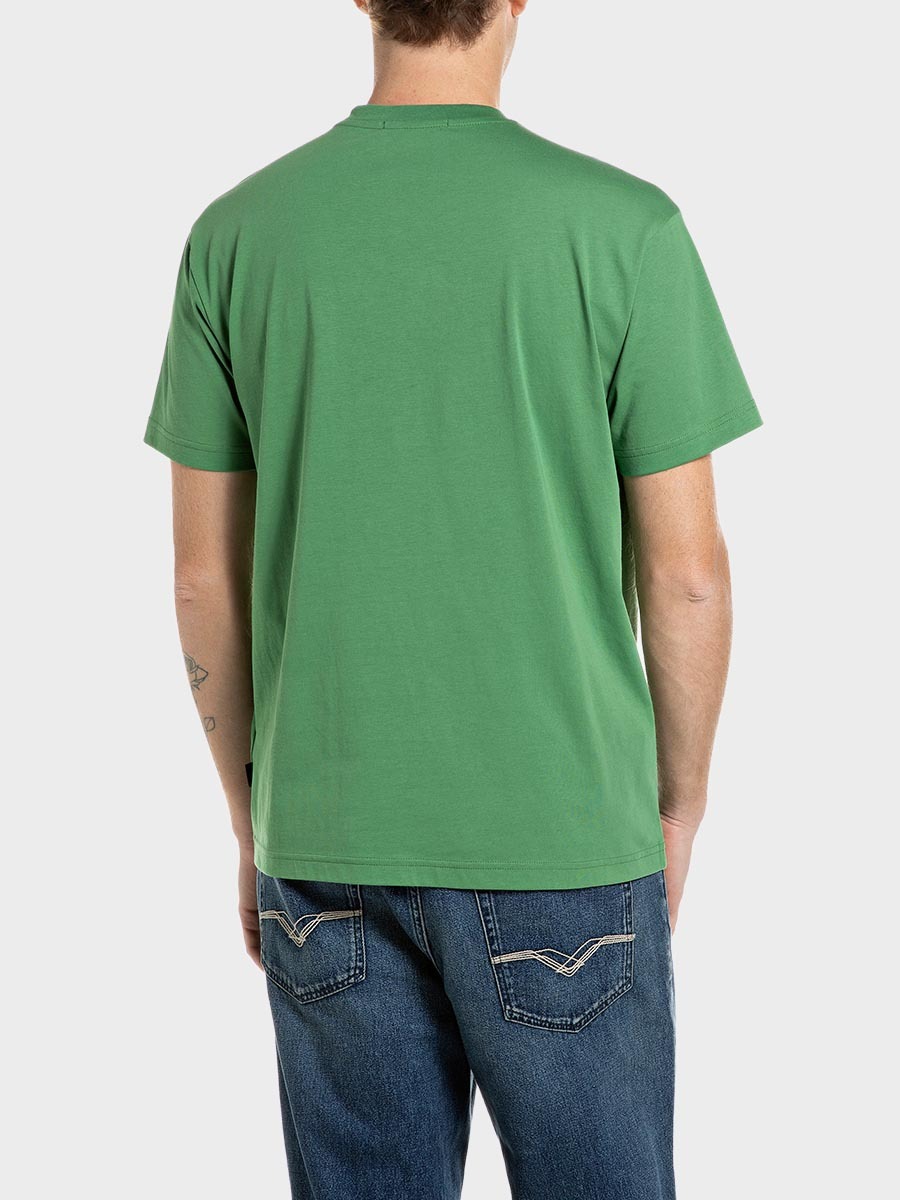 綠色老虎印花純棉 T-shirt