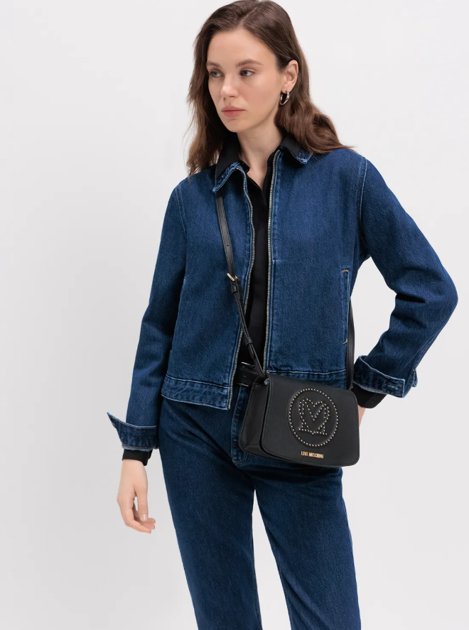 LYS02448 Love Moschino 窩釘logo 馬鞍袋