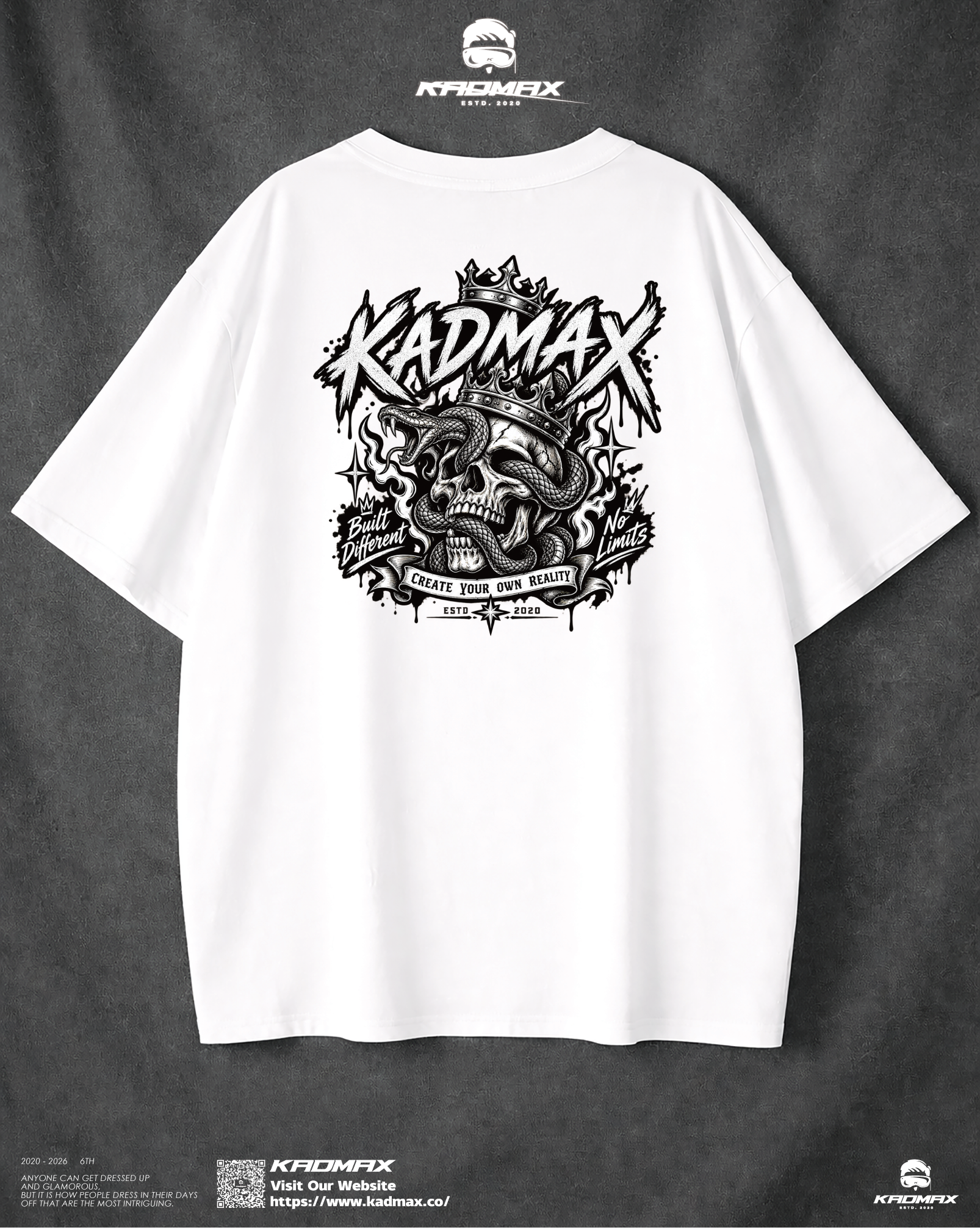 KADMAX大尺碼-蛇皇短袖TEE〈KMSS2624〉