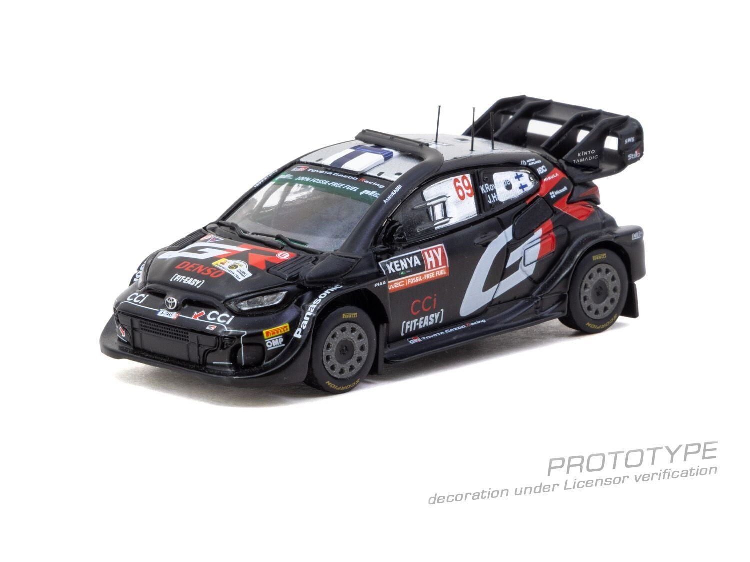 預訂:1/64 TARMAC Toyota GR YARIS Rally1 HYBRID Safari Rally Kenya 2024 Winner Kalle Rovanperä / Jonne Halttunen (T64-085-24SAF69)