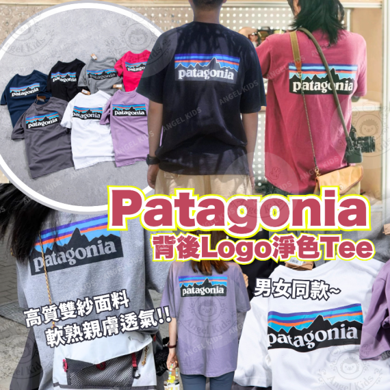 包郵優惠 Patagonia 背後Logo淨色Tee @2608