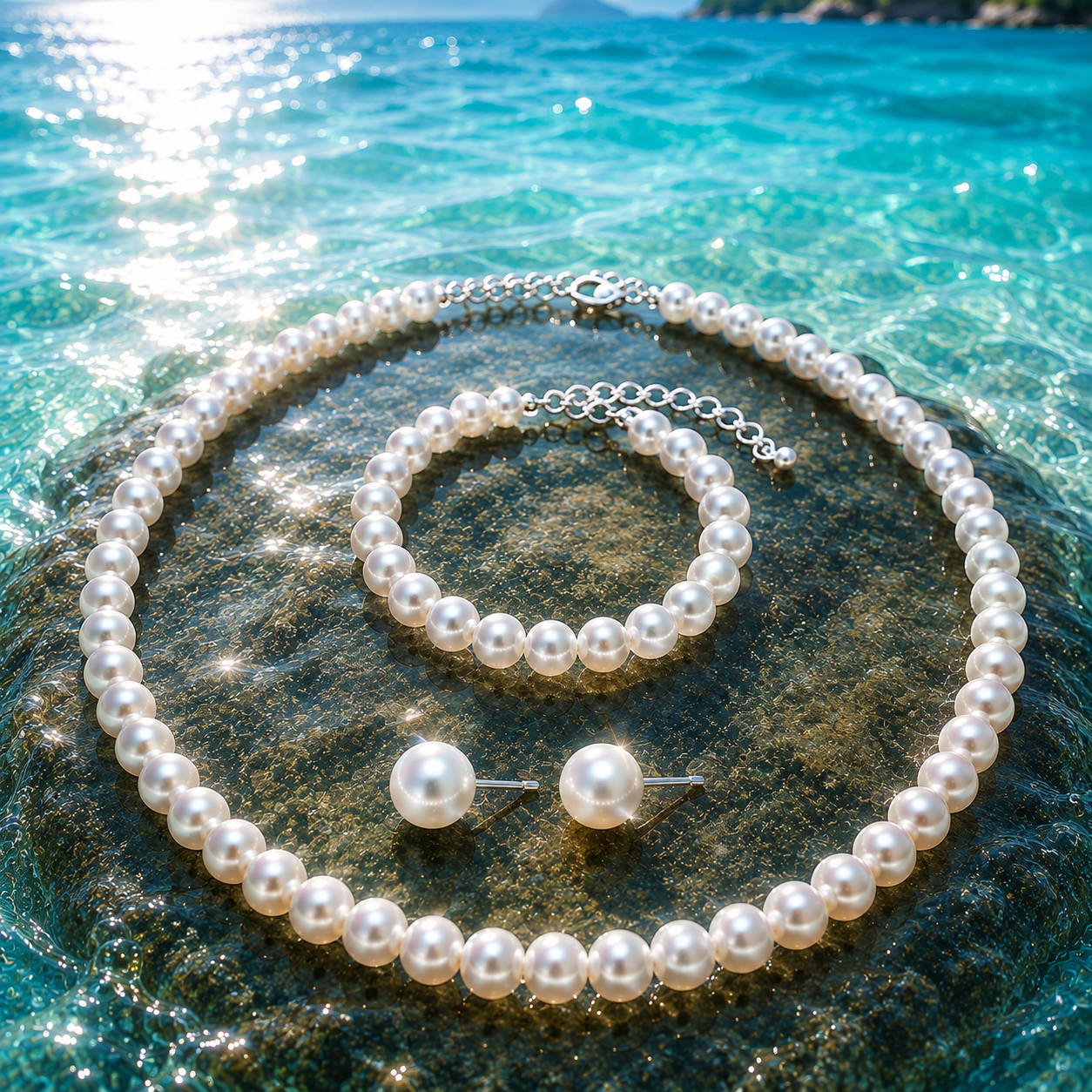 Brilliant White Glow | Natural Freshwater Pearl Set
