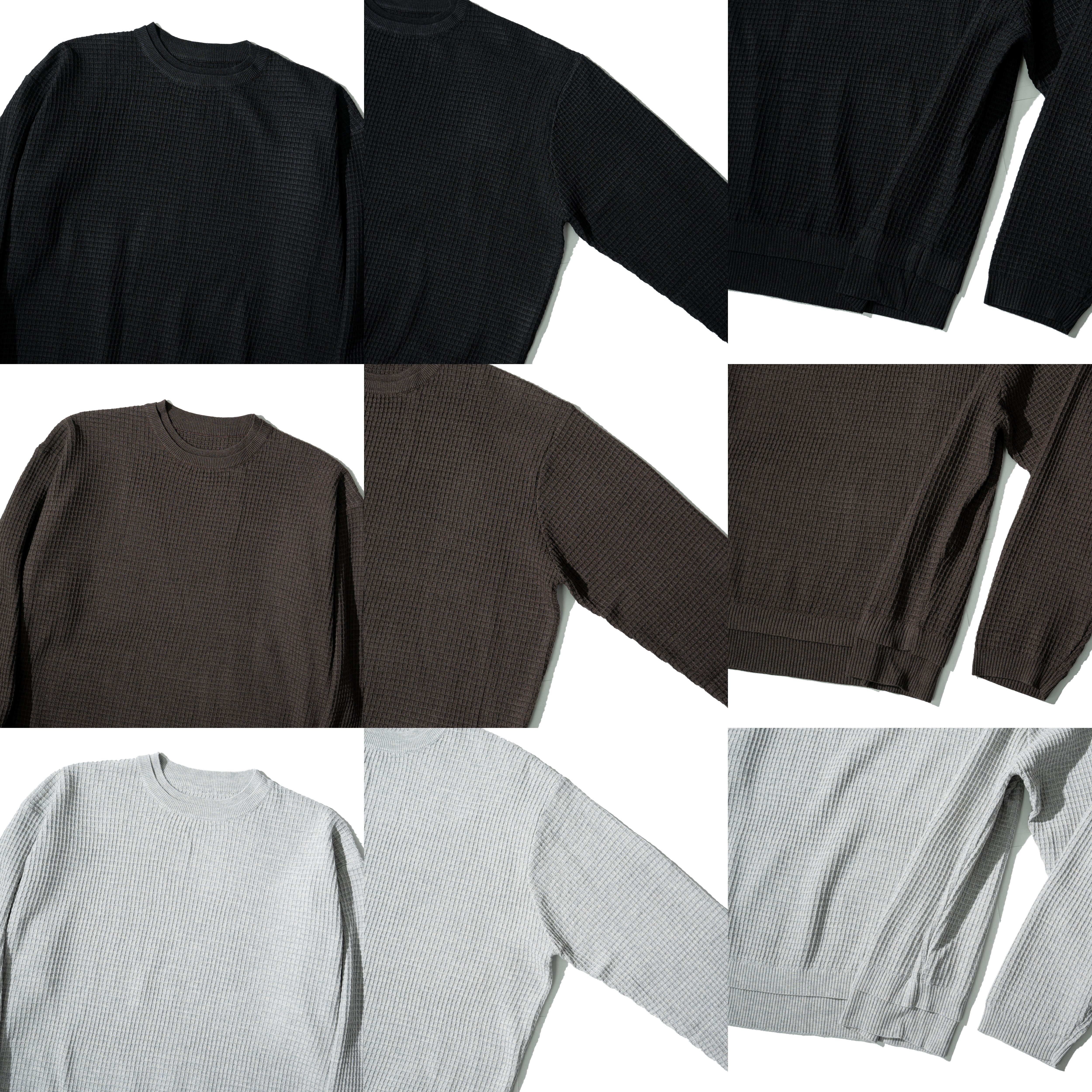 Double-Layer Waffle Knit Sweater 雙層 華夫格針織上衣 [S079]