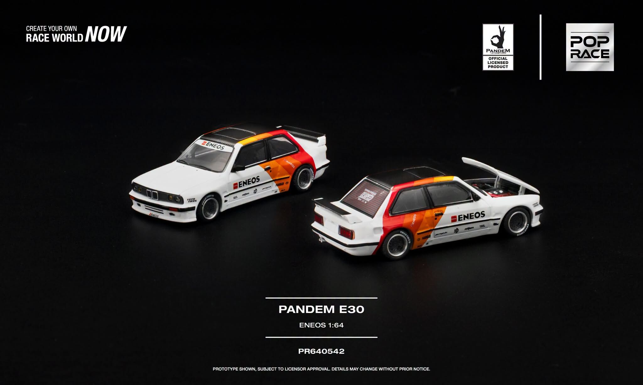 預訂:1/64 POP RACE PANDEM E30 ENEOS (PR640542 )