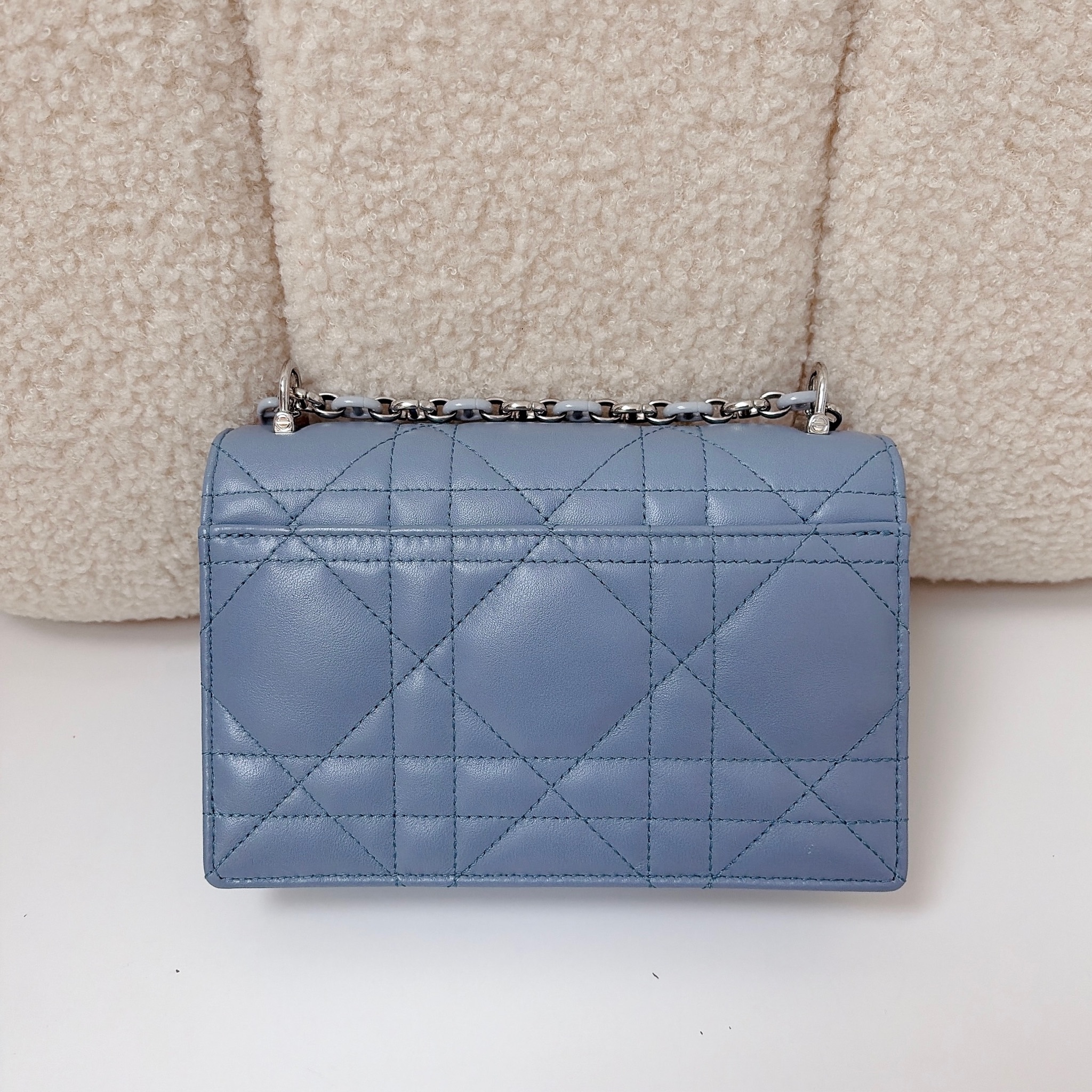Dior Miss Caro Mini Bag - Cloud Blue / SHW