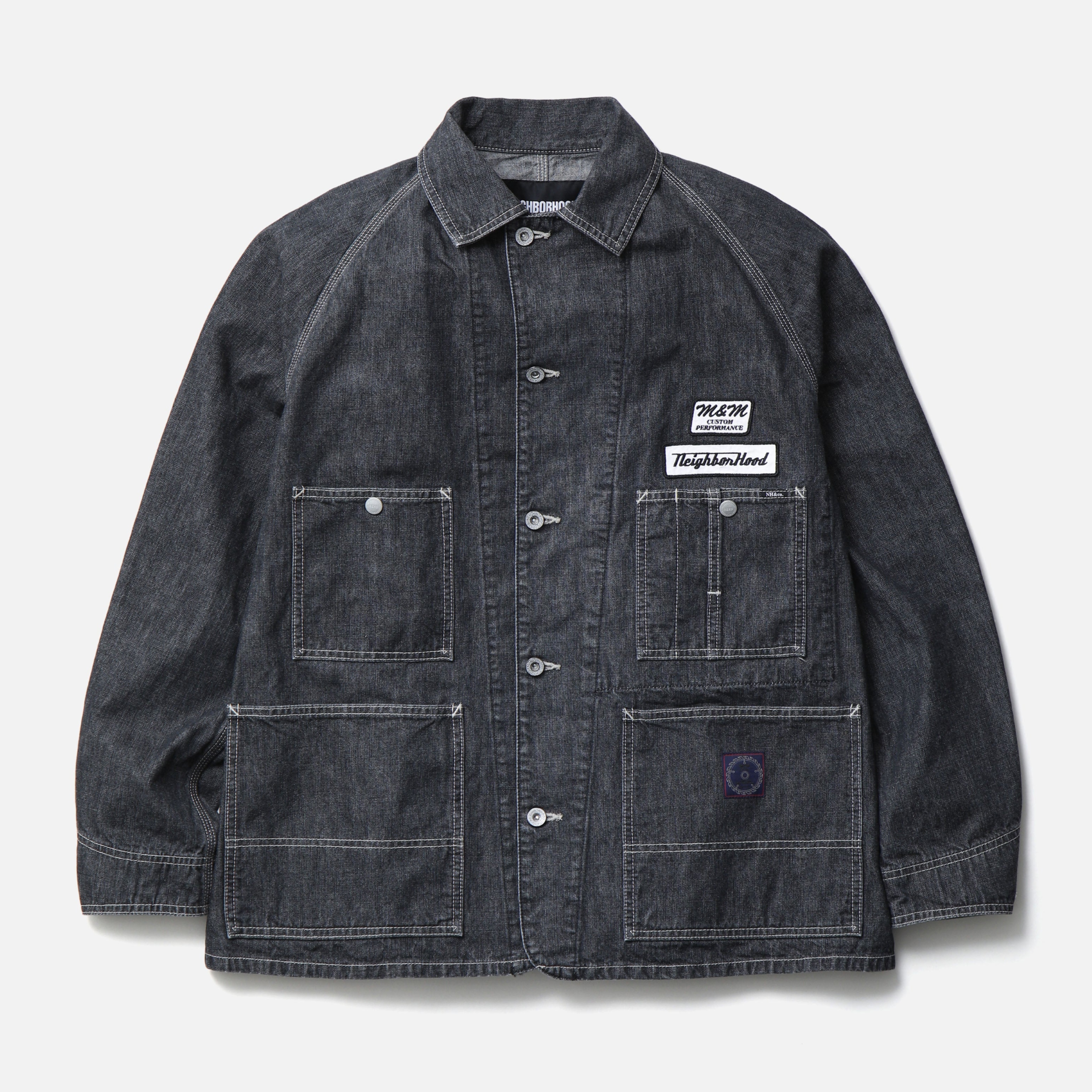 2026AW NEIGHBORHOOD NH X M&M . WASHED DENIM COVERALL JACKET 超熱門 聯名 日本知名 職人手工木作品牌 牛仔 鐵道 外套 現貨 262AQMMN-JKM01