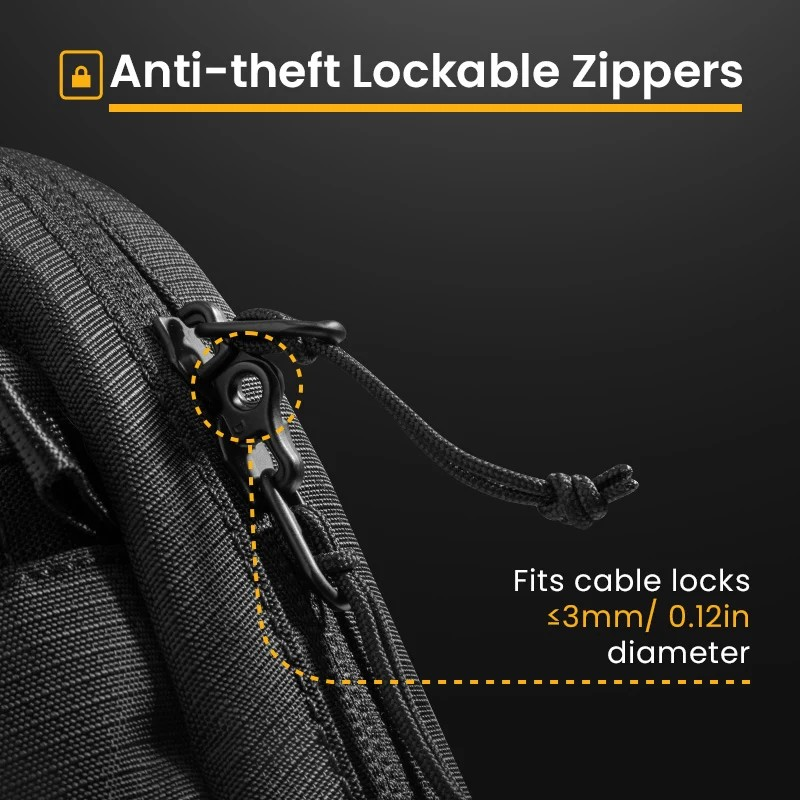 Anti-theft Lockable Zippers