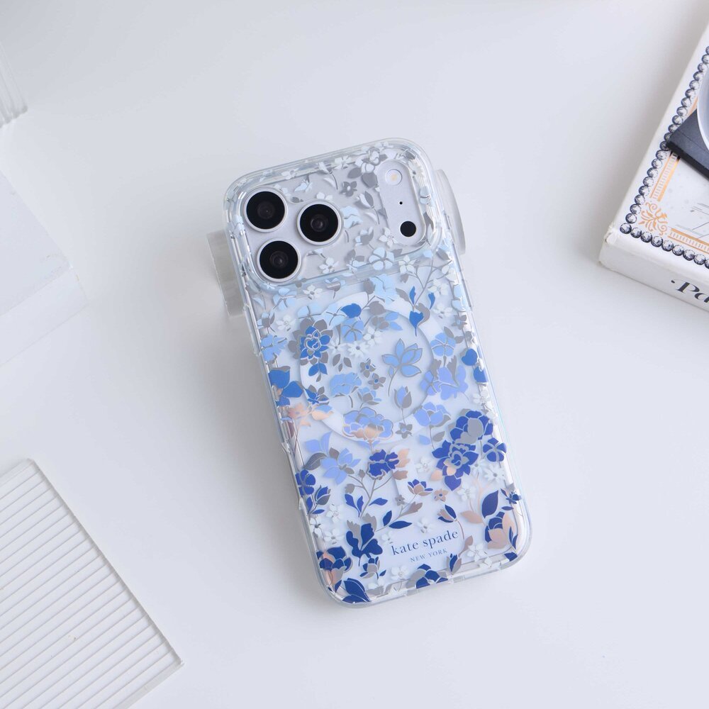kate spade iPhone 18系列 精品磁吸防摔 手機殼 皇室藍