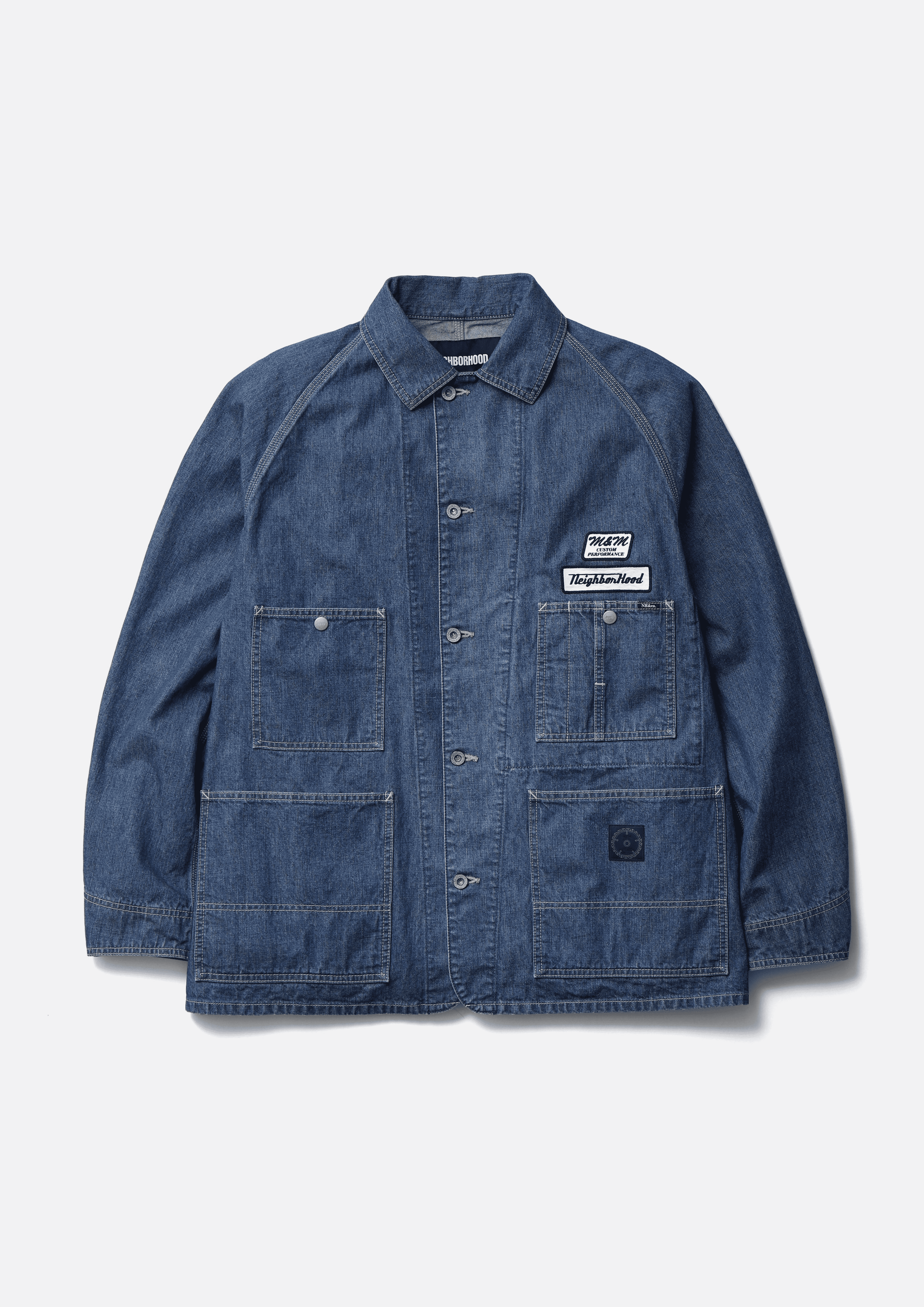 2026AW NEIGHBORHOOD NH X M&M . WASHED DENIM COVERALL JACKET 超熱門 聯名 日本知名 職人手工木作品牌 牛仔 鐵道 外套 現貨 262AQMMN-JKM01