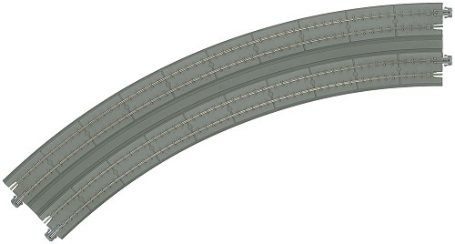 Kato 20-187 N規 複線版式軌道曲線線路 R414/381-45ﾟ (2入)