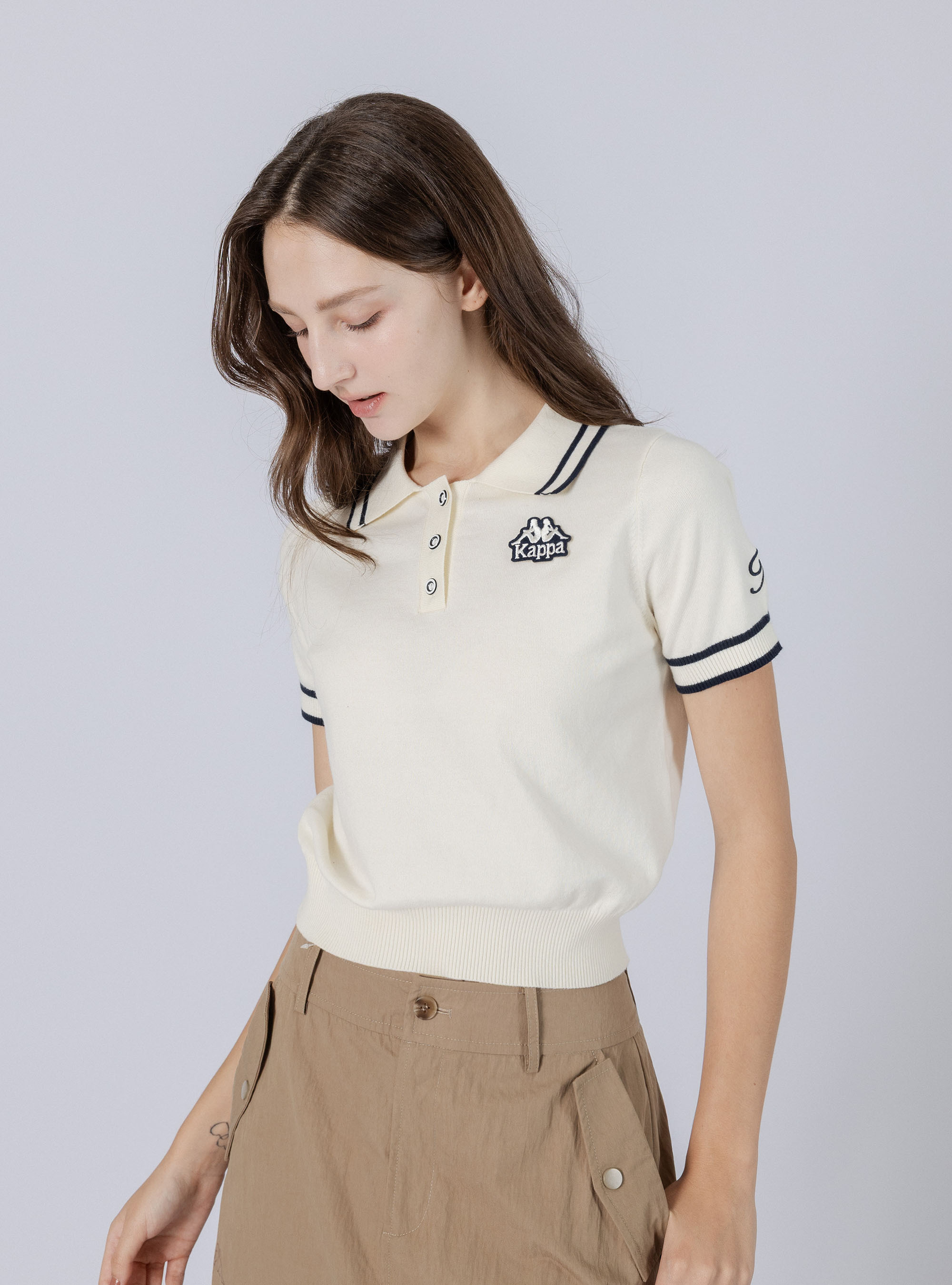 女款 經典Logo刺繡針織POLO衫