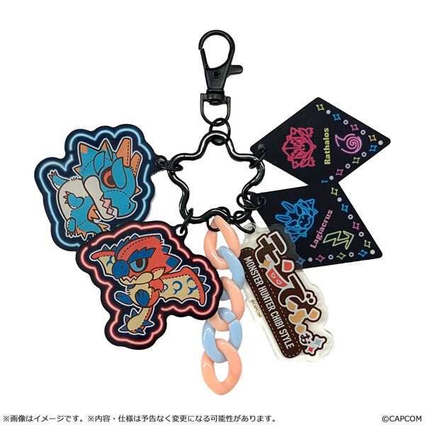 預購27/03 CAPCOM《魔物獵人》火龍&海龍 Q版可愛叮叮噹壓克力鑰匙扣 1011