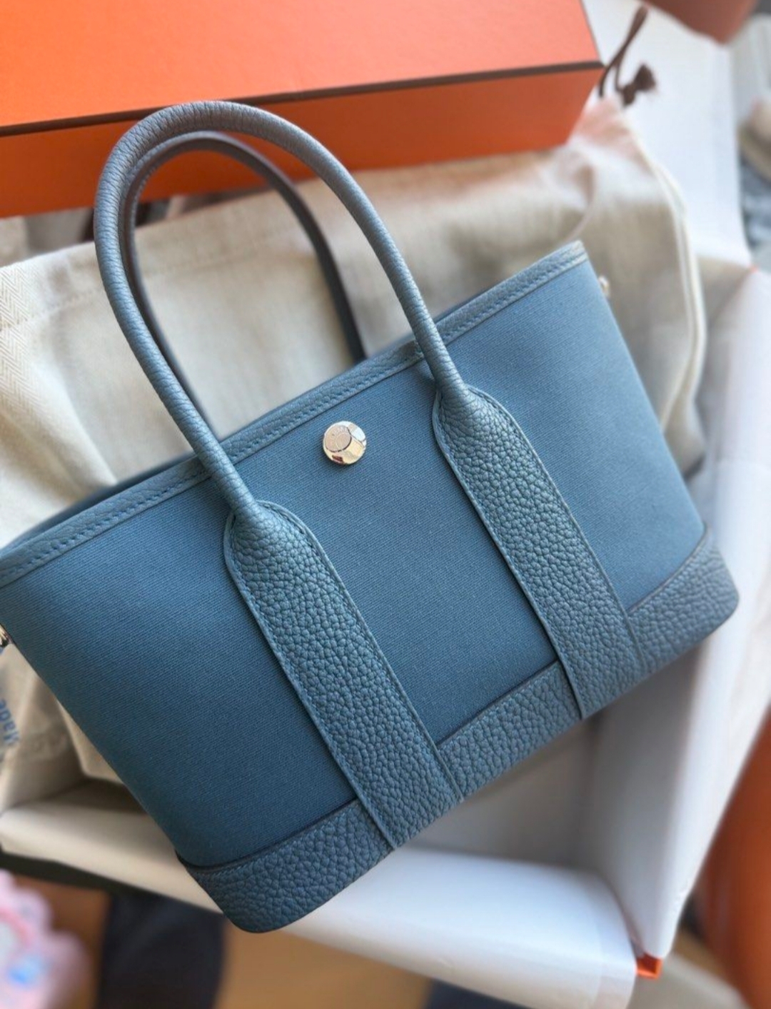 Mini Garden Party N7 bleu tempete canvas G