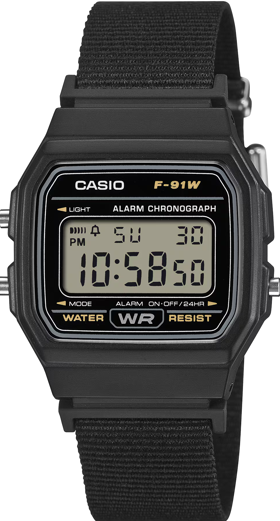 萬年鐘錶 - CASIO 卡西歐 纖薄輕巧經典數位電子錶  F-91WF-2  錶徑35.2MM