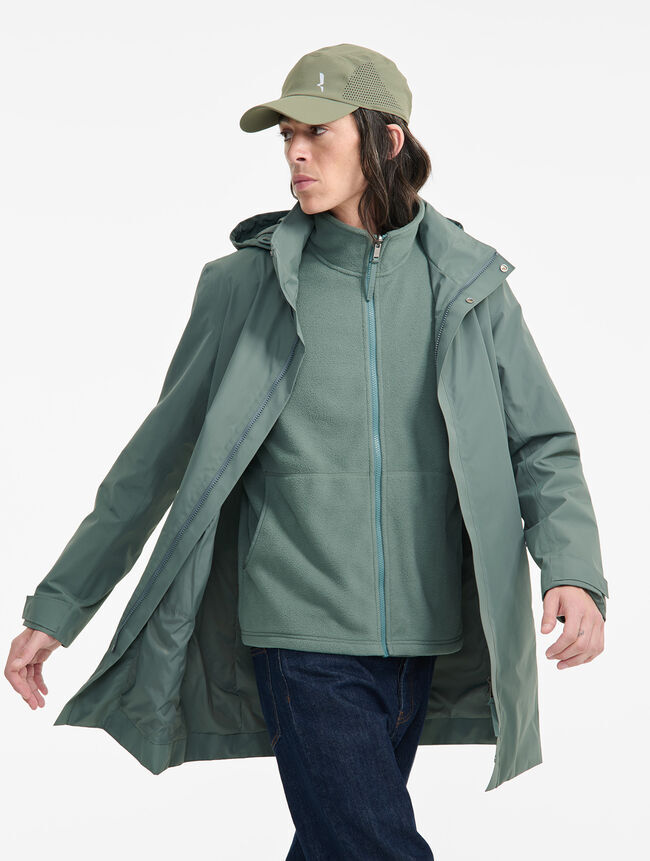 LYS02449 Aigle 男款長版GORE-TEX 防泼水連帽風褸