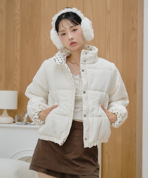 #預購 🇯🇵日本 apres jour mignon 點點/格紋 雙面穿鋪棉外套