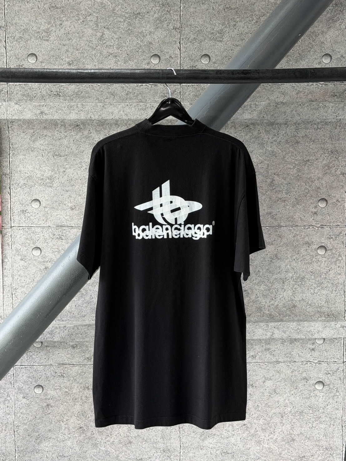Balenciaga 最新前後大Logo 黑白幻影重疊 短袖 T